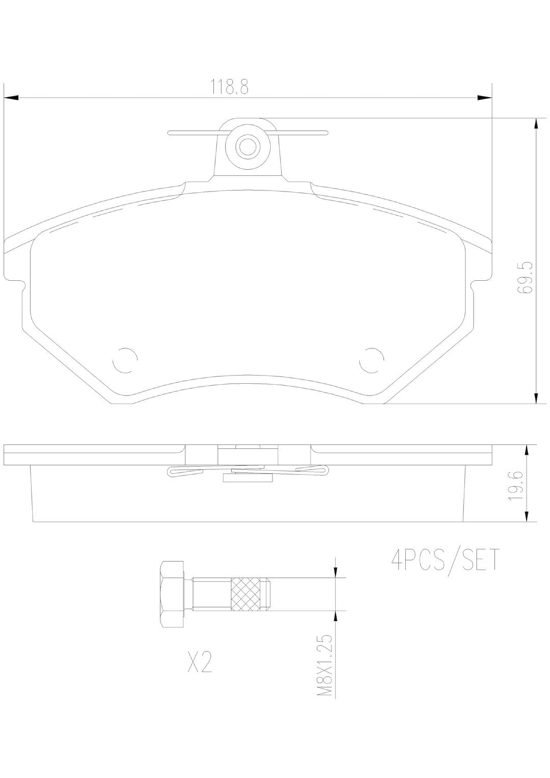 BREMBO P85011N Brembo P85011N Premium Ceramic Front Disc Brake Pad Set CHERY/GEELY/SEAT/VW/VW (FAW) OE# 8D0698151