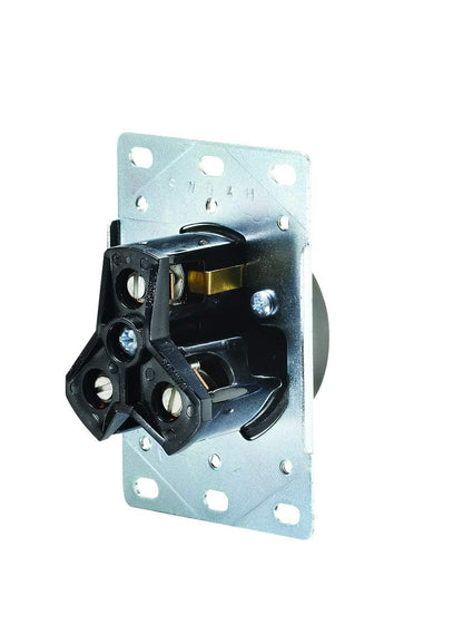 RV DESIGNER S971 RV Designer S971-30 Amp Flush Mount RV Receptacle in Plate