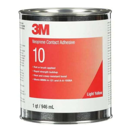 3M 20272 3M Neoprene Contact Adhesive 10, Light Yellow, 1 Quart Can