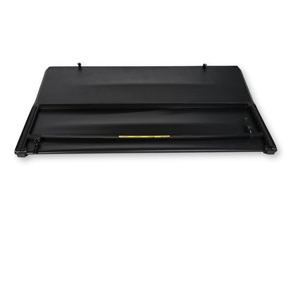 TRAILFX TFX5007 TrailFX Tonneau Cover Fits 2014 2021 Toyota Tundra TrailFX TFX5007 Soft Tri Fold Black Vinyl Aluminum Rails Lockable Tailgate Handle Requires Rail Clamp