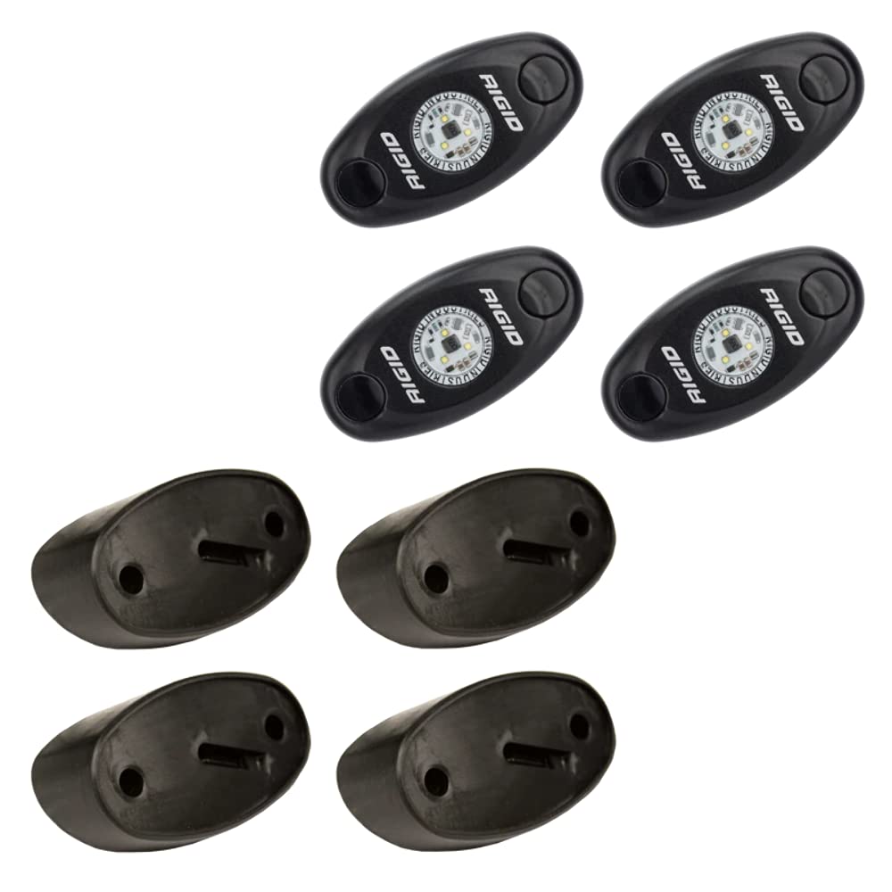Rigid Industries 652-400203 RIGID INDUSTRIES Rock Light Kit 4 Cool White For Night Crawling and Off Road Vehicles