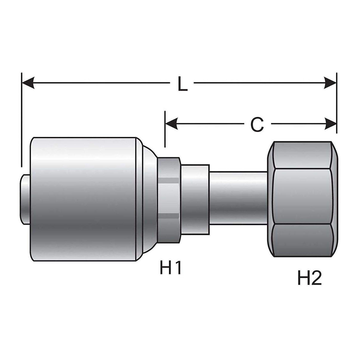 Gates G25230-0808 HYDRAULIC COUPLING-MEGACRIMP