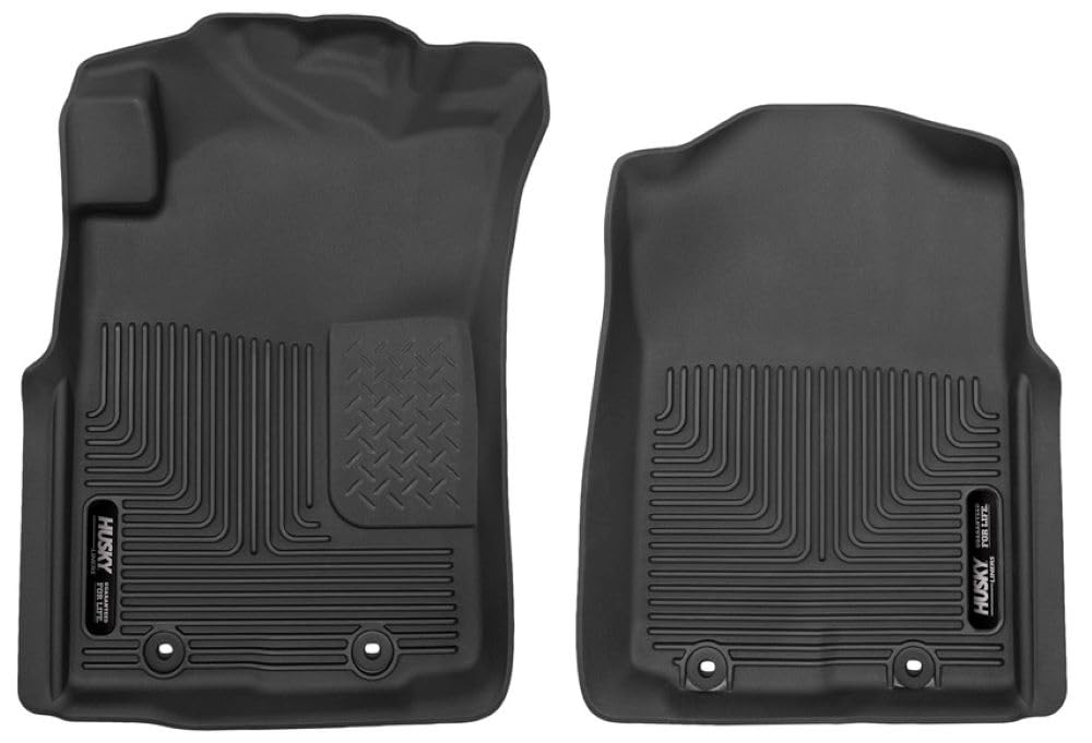 Husky Liners 53701 Husky Liners X-act Contour Floor Mats – Fits 2012-2015 Toyota Tacoma, Double & Access CAB ONLY; 2012-2014 Toyota Tacoma, Standard CAB – Front Row, 2-pc Black - 53701