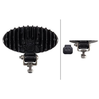 HELLA 996486011 Hella 1GB 996 486-011 LED-Worklight - Oval 90 Gen. II - 12/24V - 5000lm - Bolted/mounting - Swivelling Mounting Bracket - Long-range illumination - Plug: DEUTSCH plug