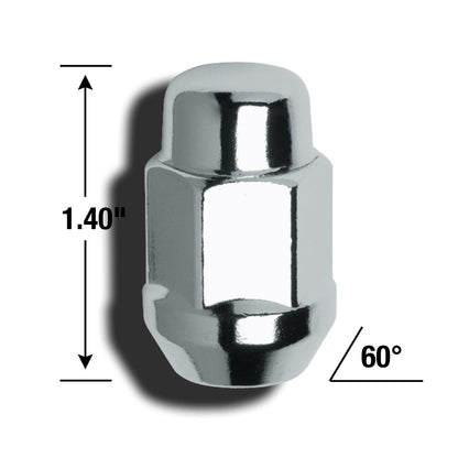 GORILLA 41128 Gorilla Automotive 41128 Acorn Bulge Chrome Lug Nuts (12mm x 1.25 Thread Size) - Bulk