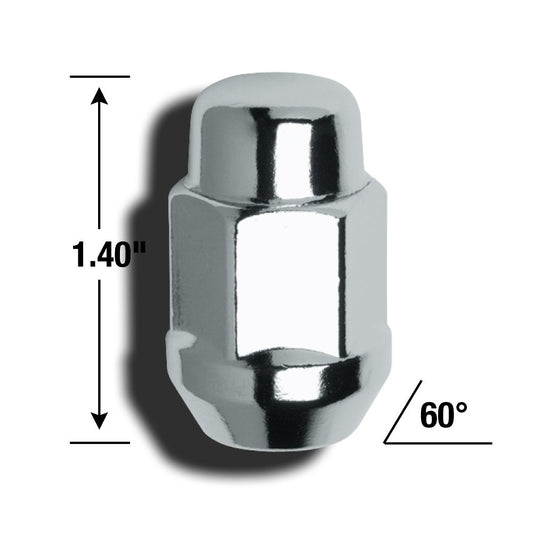 GORILLA 41128 Gorilla Automotive 41128 Acorn Bulge Chrome Lug Nuts (12mm x 1.25 Thread Size) - Bulk