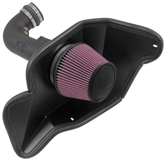 K&N FILTER 63-2590 K&N Cold Air Intake System: High-Flow Air Filter, Increase Performance & Acceleration: Compatible with 2015-2017 Ford: Mustang GT, 63-2590