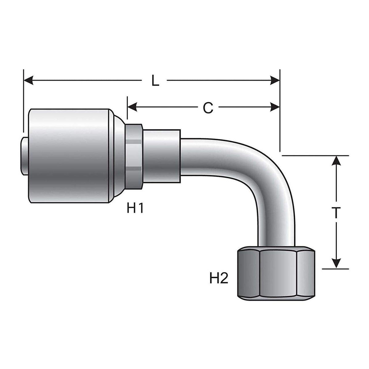 Gates G25239-0606 Female Flat-Face O-Ring Swivel