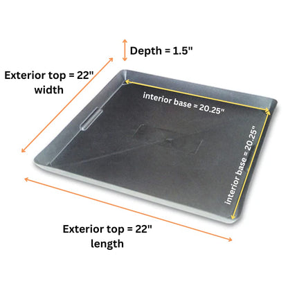 WIRTHCO 40092 WirthCo 40092 Funnel King Drip Tray - Black Plastic 22 x 22 x 1.5 Inches - Perfect for Catching Spills or Leaks from Mini Fridges, Air Conditioners, Automotive, and Machinery - Made in USA