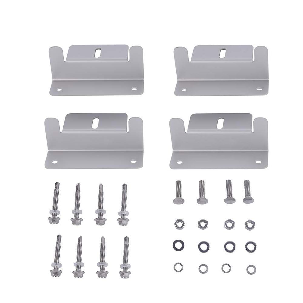 AIMS POWER PV-ALBRACKET AIMS Solar Panel Z Bracket Mounting Kit 4 Piece Set – RVs, Boats, Vans