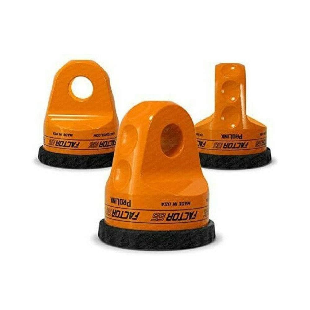 FACTOR 55 00015-07 Factor 55 00015-07 Prolink Original Shackle Mount Replaces Winch Hook with a Stronger Shackle D Ring Mount Max Load Rating 16,000 lb. Ideal for 4x4 Off Road Adventures - Orange