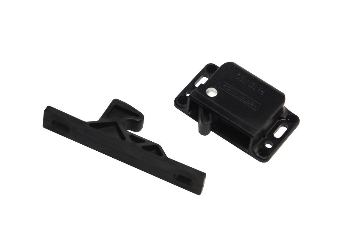 RV DESIGNER H316 RV Designer H316, Universal Push Latch, 10 lb., Cabinet Hardware , Black