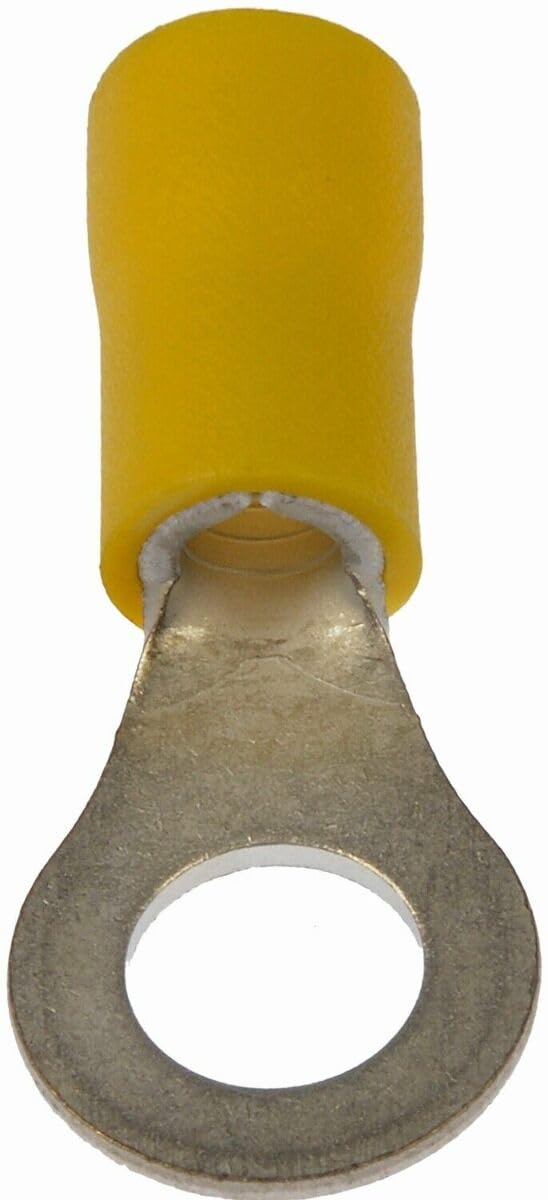 DORMAN 85415 Dorman 85415: 12-10 Gauge Ring Terminal, 1/4 In., Yellow