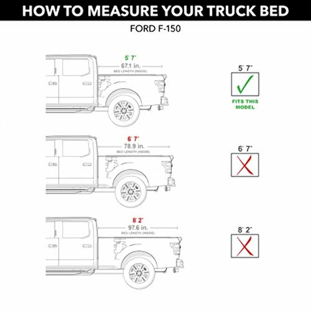 RealTruck UC2208L-YZ RealTruck UnderCover Elite LX One-Piece Truck Bed Tonneau Cover – UC2208L-YZ – Fits 2021 - 2025 Ford F-150 (YZ or Z1 - Oxford White) 5' 7" Bed (67.1")