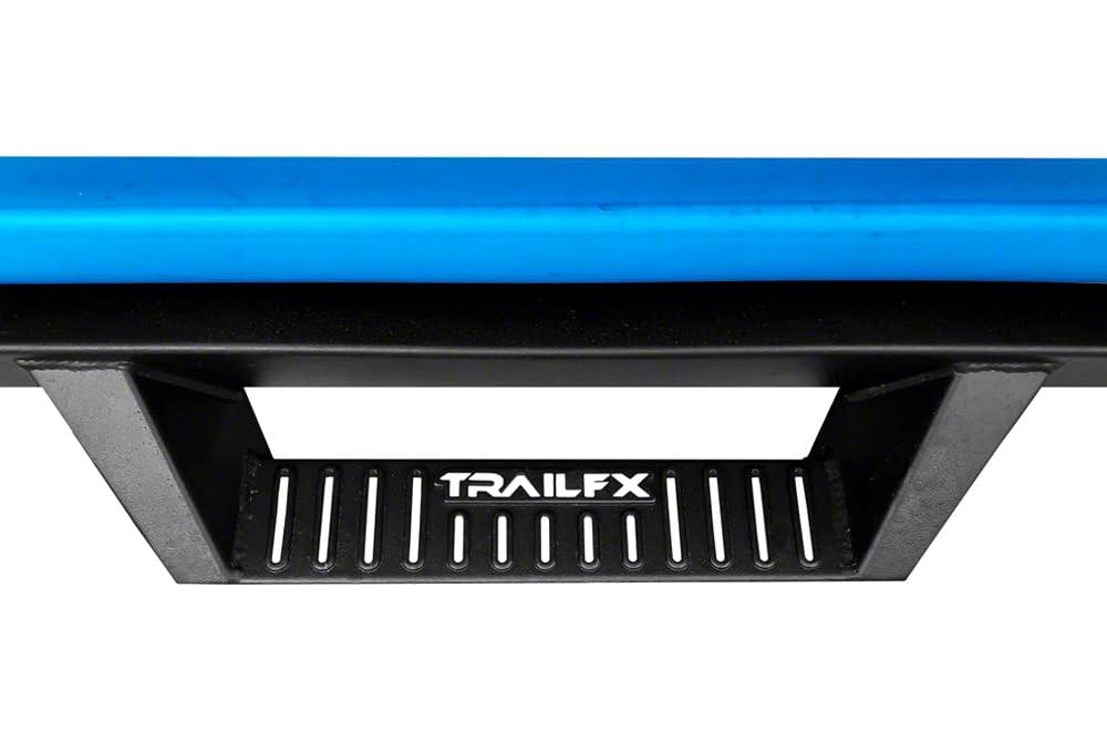 TRAILFX DHS005B TrailFX Drop Hoop Nerf Bars with Drop Down Steps for Chevrolet Silverado 1500 Double Cab 2020-2025 Matte Black Powder Coated Steel Rocker Panel Mount TrailFX DHS005B