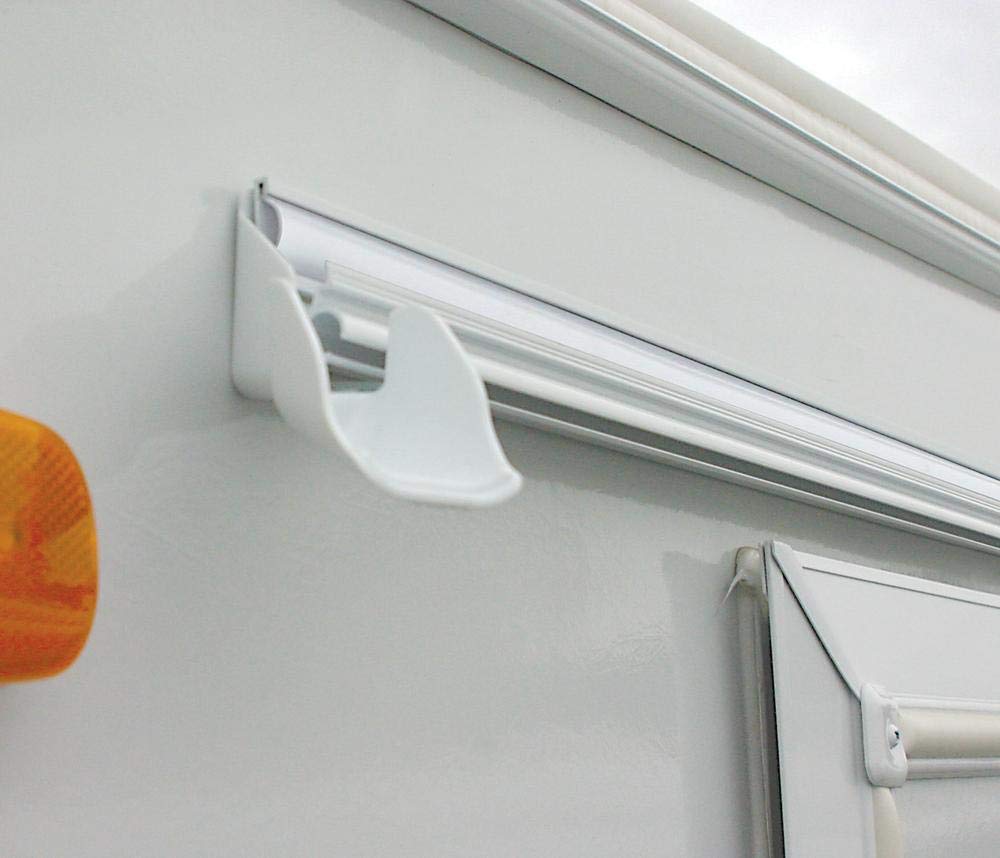 CAMCO 42134 Camco RV Gutter Spouts with Extensions | Direct Rain Water Runoff Away from The RV | White (42134)
