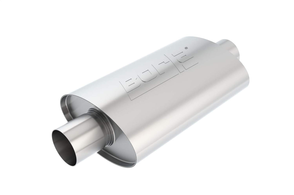 BORLA 40941 BORLA 40941 XR-1 Sportsman XR-1 Sportsman Racing Muffler - 2.5" Center Inlet/ 2.5" Center Outlet 4.25" x 7.88" Oval x 12" Long Body 17" Overall Length. Universal Part. Reversible Design.