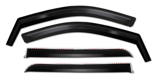 PUTCO 680243 Putco Element Matte Black Window Deflectors - Fits Chevy Silverado/GMC Sierra 2019-2025 Double Cab - in Channel Installation - Front & Rear Set