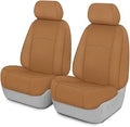 Covercraft Carhartt SeatSaver Custom Seat Covers — Fits 2019-25 Chevrolet Silverado/GMC Sierra 1500, 2020-25 2500/3500, 2023-25 Colorado/Canyon — 1st Row Bucket Seats, Duck Weave Brown