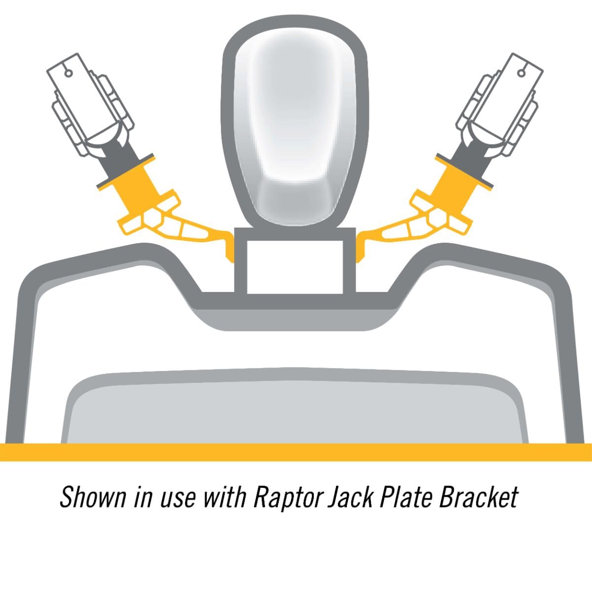MINN KOTA 1810370 Minn Kota 1810370 RAPTOR 3' SETBACK BRACKET BLACK