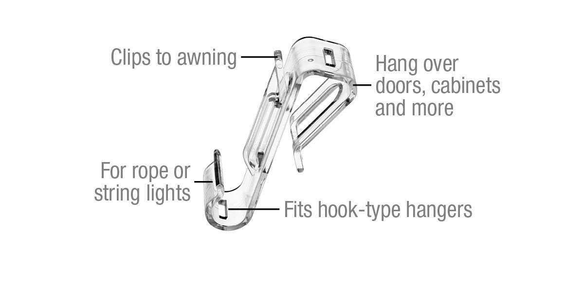 RV DESIGNER M125 RV Designer M125 - Super Klip Multipurpose RV Awning Hanging Clips, 4 Pack