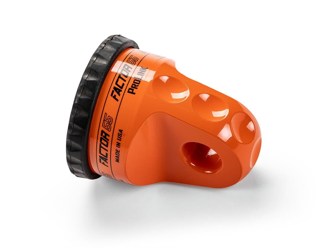 FACTOR 55 00015-07 Factor 55 00015-07 Prolink Original Shackle Mount Replaces Winch Hook with a Stronger Shackle D Ring Mount Max Load Rating 16,000 lb. Ideal for 4x4 Off Road Adventures - Orange