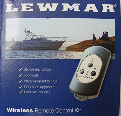 LEWMAR 68000967 Lewmar 3-Button Windlass Wireless Remote Kit – High-strength, glass-reinforced construction and high-density rubber gasket; includdes 3 meter connecting cable, watertight deck fitting, support bracket