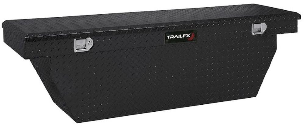 TRAILFX 111702 TrailFX Deep Crossover Tool Box Single Lid with Struts Gloss Powder Coated 16-Gauge Aluminum 12.4 Cubic Feet 69 Inch Length x 19-1/4 Inch Width x 19-1/2 Inch Height With Plastic Tray TrailFX 111702