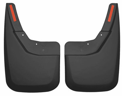 Husky Liners 57881 Husky Liners Custom Mud Guards – Fits 2014-2018 Chevrolet Silverado 1500; 2015-2019 Silverado 2500/3500; 2019 Silverado 1500 LD w/Single Rear Wheels ONLY – Rear Set, 2-pc Black - 57881