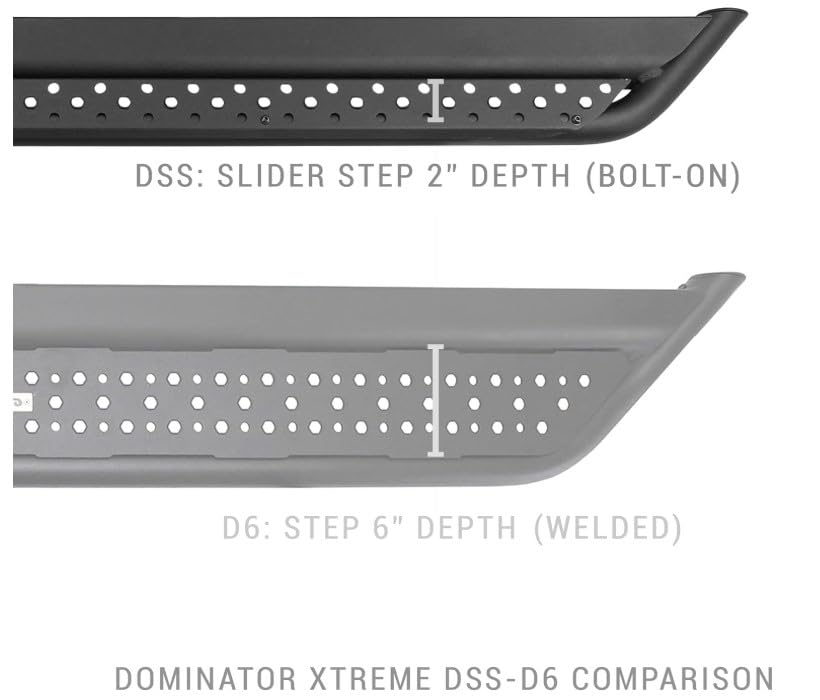 GO RHINO DSS4445T Go Rhino Dominator Xtreme DSS Sidestep & Brackets | Mild Steel, Textured Black | DSS4445T | Fits 2024-2025 Toyota Land Cruiser; 2024-2025 Lexus GX550