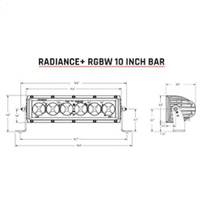 Rigid Industries 210053 RIGID Industries Radiance + 10" Light Bar - RGBW [210053]