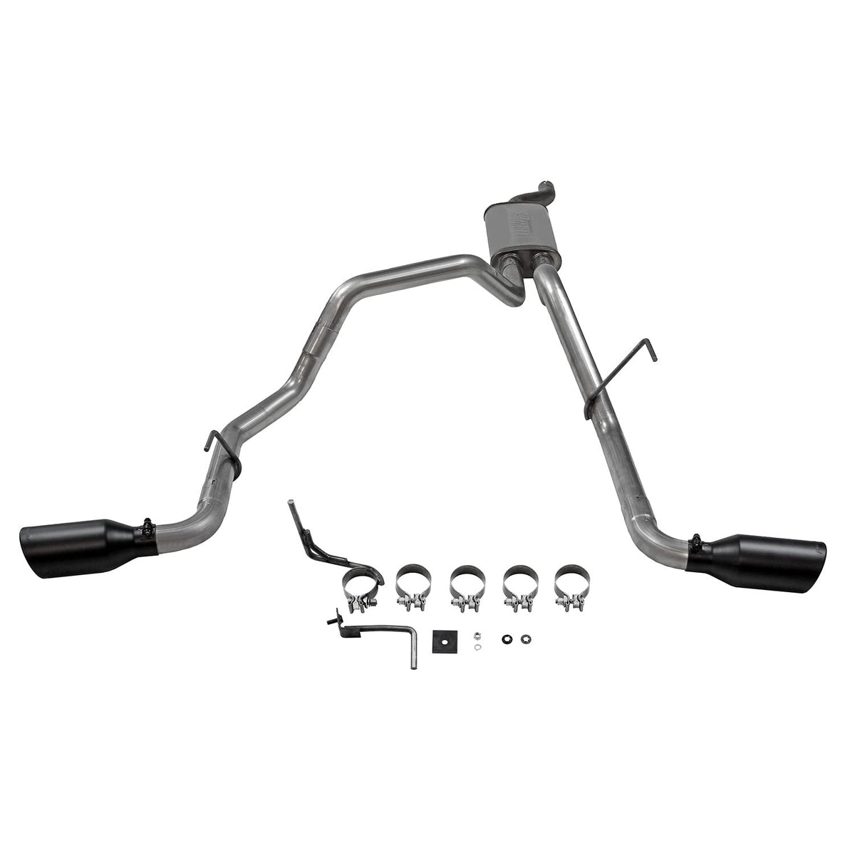FLOWMASTER 718103 Flowmaster 718103 FlowFX Cat-Back Exhaust Kit 2.5 Inch Dual Side Exit 409 Stainless Steel 4.5 Inch Black Ceramic Stainless Tips Compatible with 2005-2019 Nissan Frontier 4.0L V6 2/4WD all Wheelbases