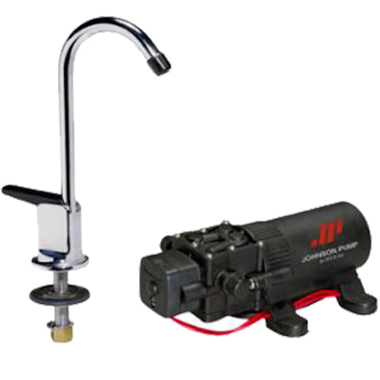 JOHNSON PUMP 61123 Johnson Pumps 61123 1.1 WPS/Faucet Combo, 12V, 15-Inch, Chrome