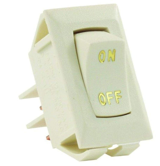 JR PRODUCTS 12615 JR Products 12615 Ivory SPST Labeled On/Off Switch