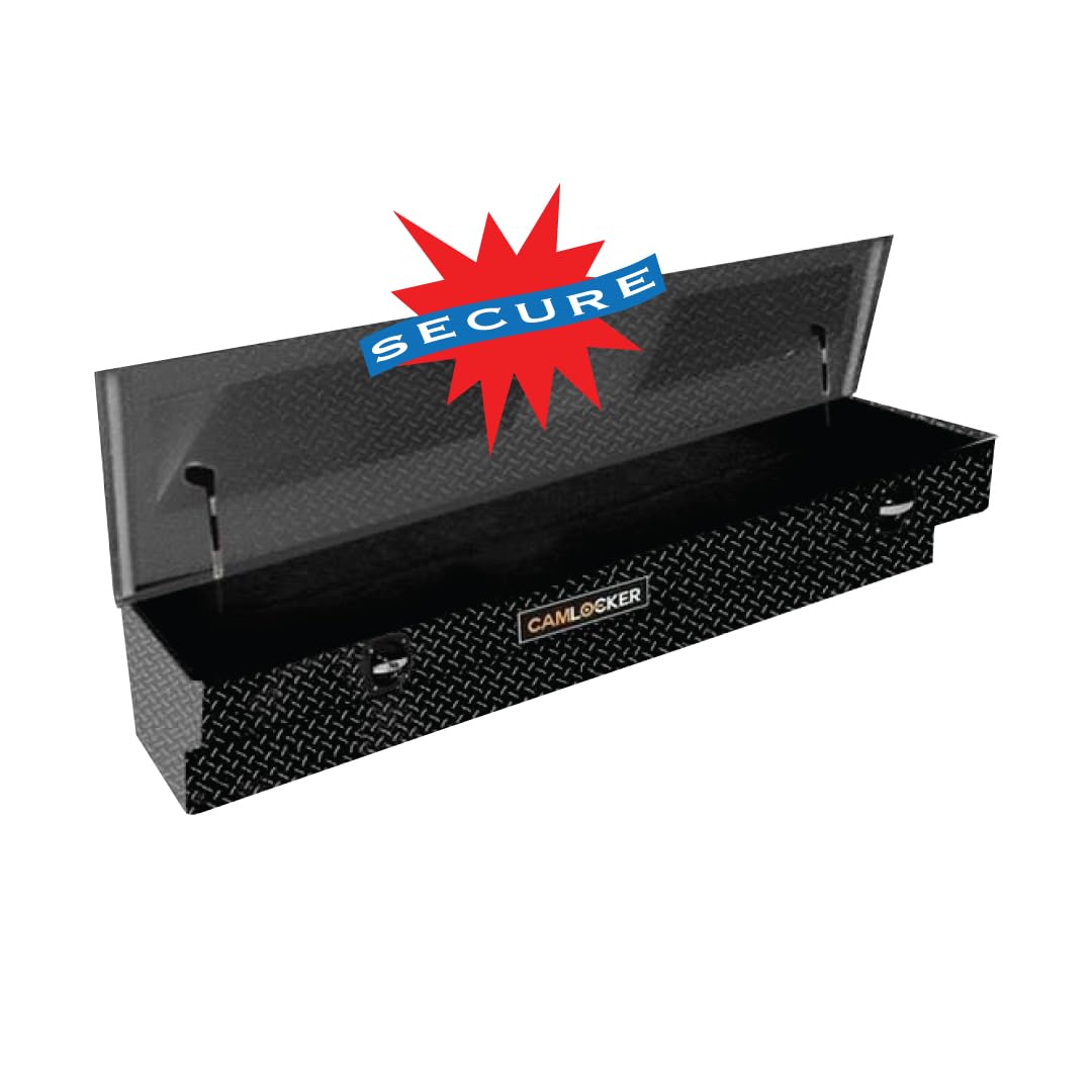 CAMLOCKER SMB48_MB Camlocker SMB48MB 48in Aluminum Side Mount Tool Box - Matte Black, Weather Tight Construction, Sliding Tool Tray Organizer, Made in USA