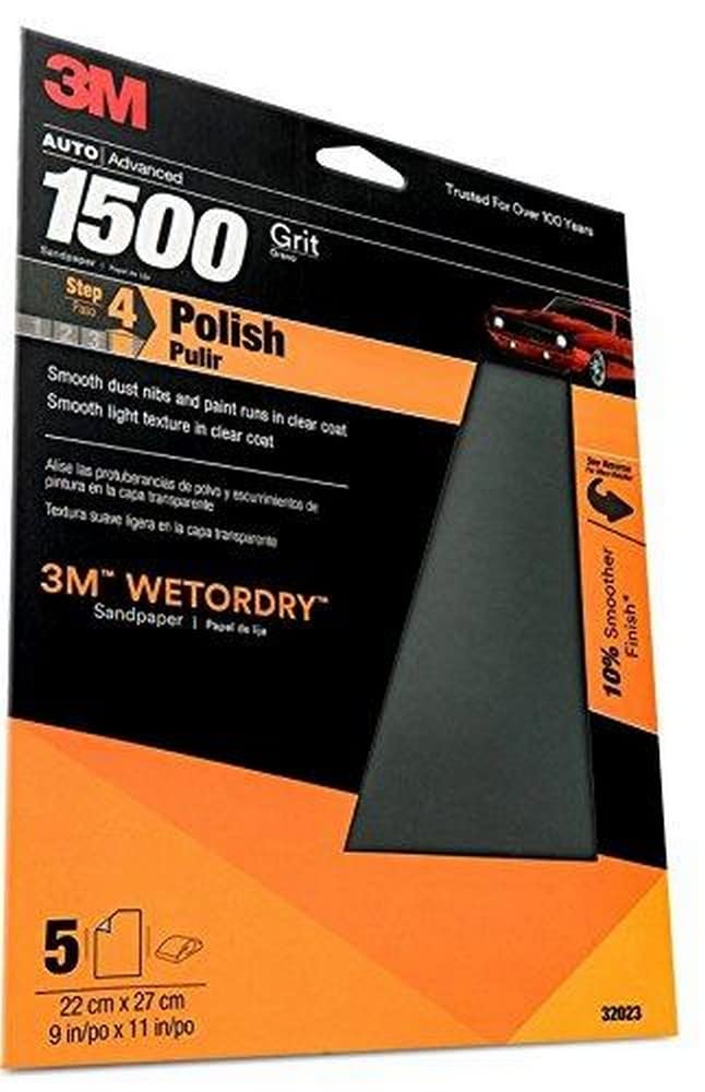 3M 32023 3M 32023 Job Packed Abrasives Imperial Wetordry Sheet, 9 X 11 in. 1500, 5 Sheets per Pack