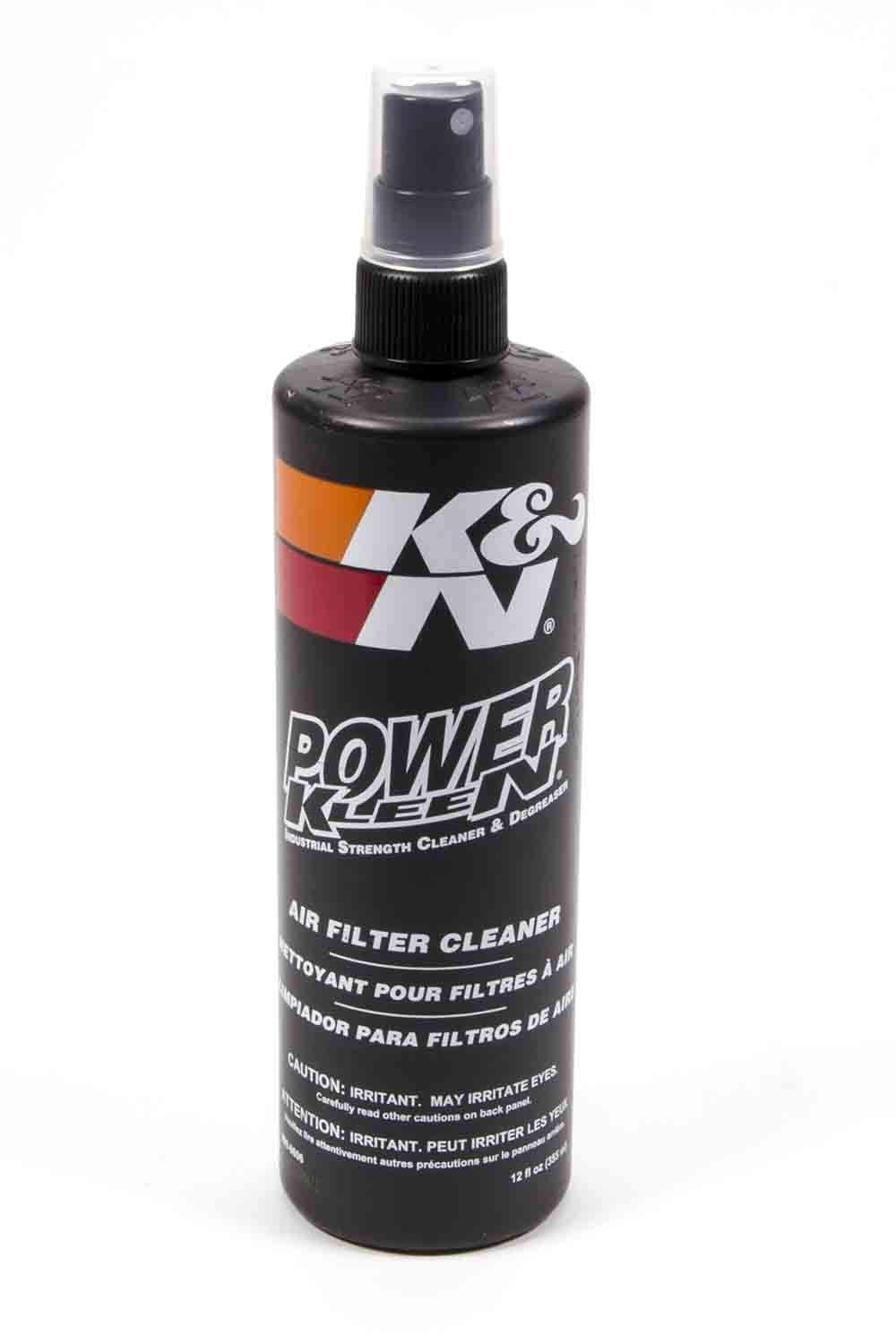 K&N FILTER 99-0606 K&N Air Filter Cleaner and Degreaser: Power Kleen; 12 Oz Spray Bottle; Restore Engine Air Filter Performance, 99-0606