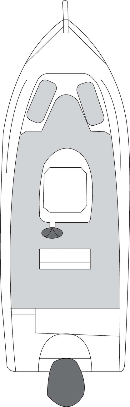 CARVER 79012 CSR 78012 Flex-Fit Cover for V-Hull Fishing Boats - 20' to 22', Haze Gray