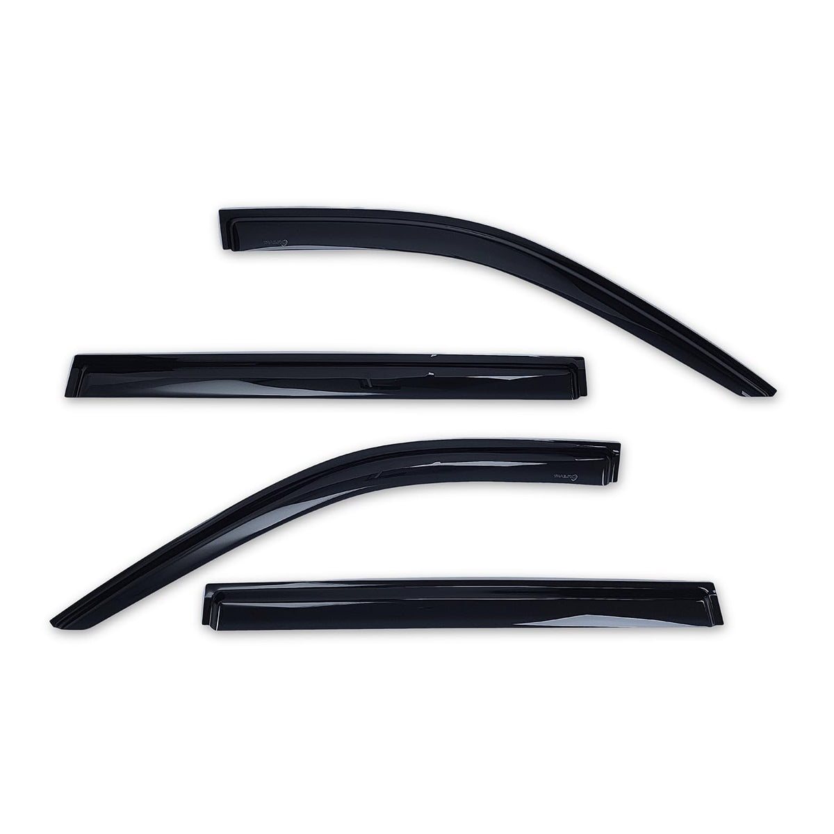 TRAILFX 4706H TrailFX Acrylic Rainguards Fits 2021-2024 Chevrolet Tahoe Chevrolet Tahoe GMC Yukon Low Profile Tape-On Smoke Window Vents Outside Channel Mount Set of 4 Window Rain Guards TrailFX 4706H
