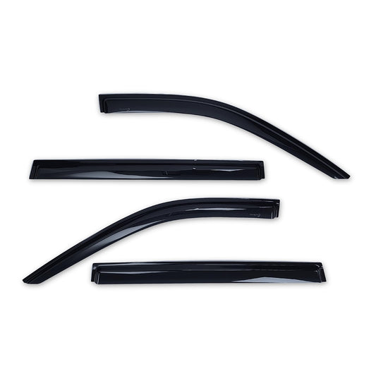 TRAILFX 4706H TrailFX Acrylic Rainguards Fits 2021-2024 Chevrolet Tahoe Chevrolet Tahoe GMC Yukon Low Profile Tape-On Smoke Window Vents Outside Channel Mount Set of 4 Window Rain Guards TrailFX 4706H