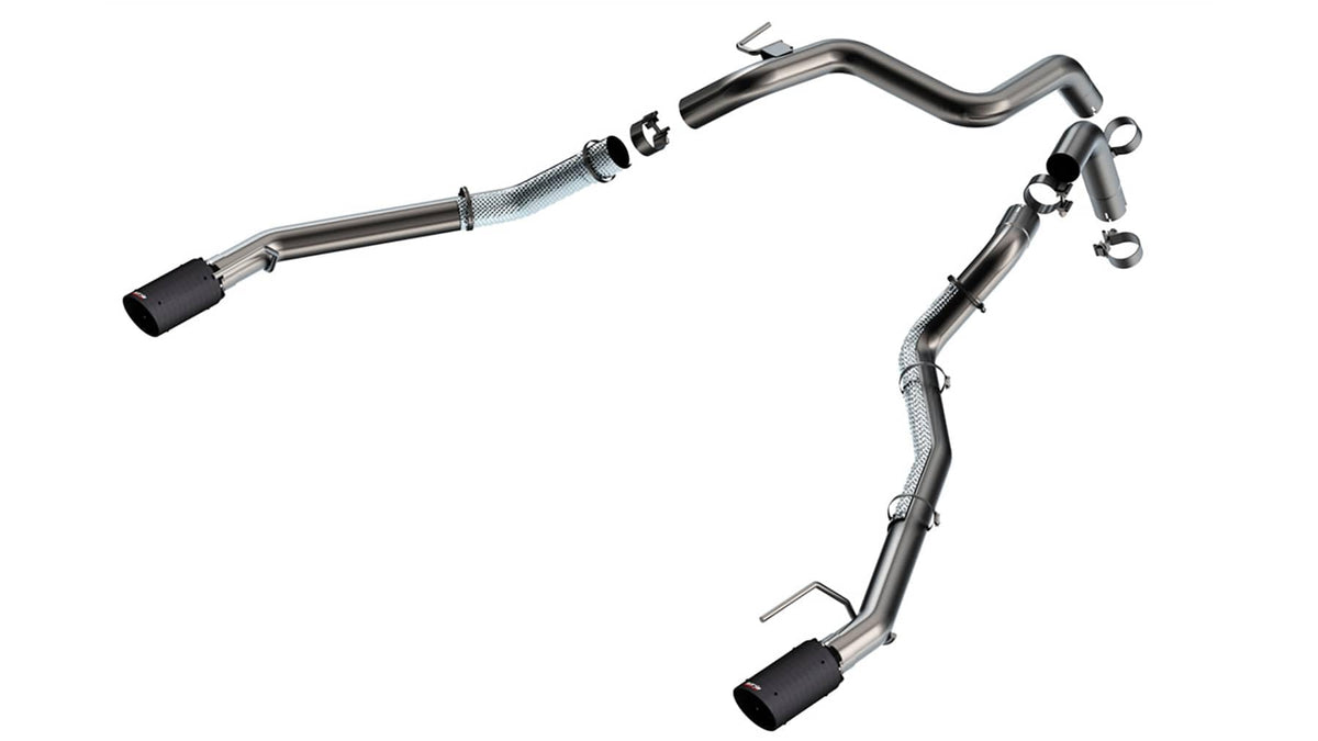 BORLA 60743BC Borla 24-25 Ford Ranger Raptor 2.75in Tailpipe Kit 4in Tip - Brawler Ceramic Black