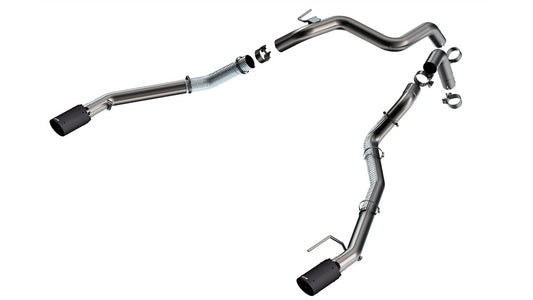 BORLA 60743BC Borla 24-25 Ford Ranger Raptor 2.75in Tailpipe Kit 4in Tip - Brawler Ceramic Black