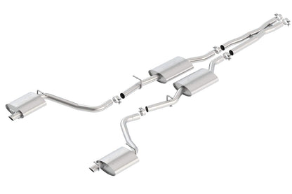 BORLA 140650 BORLA 140650 Cat-Back Perf. Exhaust System for 2015-2023 Dodge Challenger SXT V6 & GT V6 T-304 Stainless Steel ATAK Sound Dual Split Rear Exit Single Outlet Each Side Tips NOT included Reuse O.E.T ips