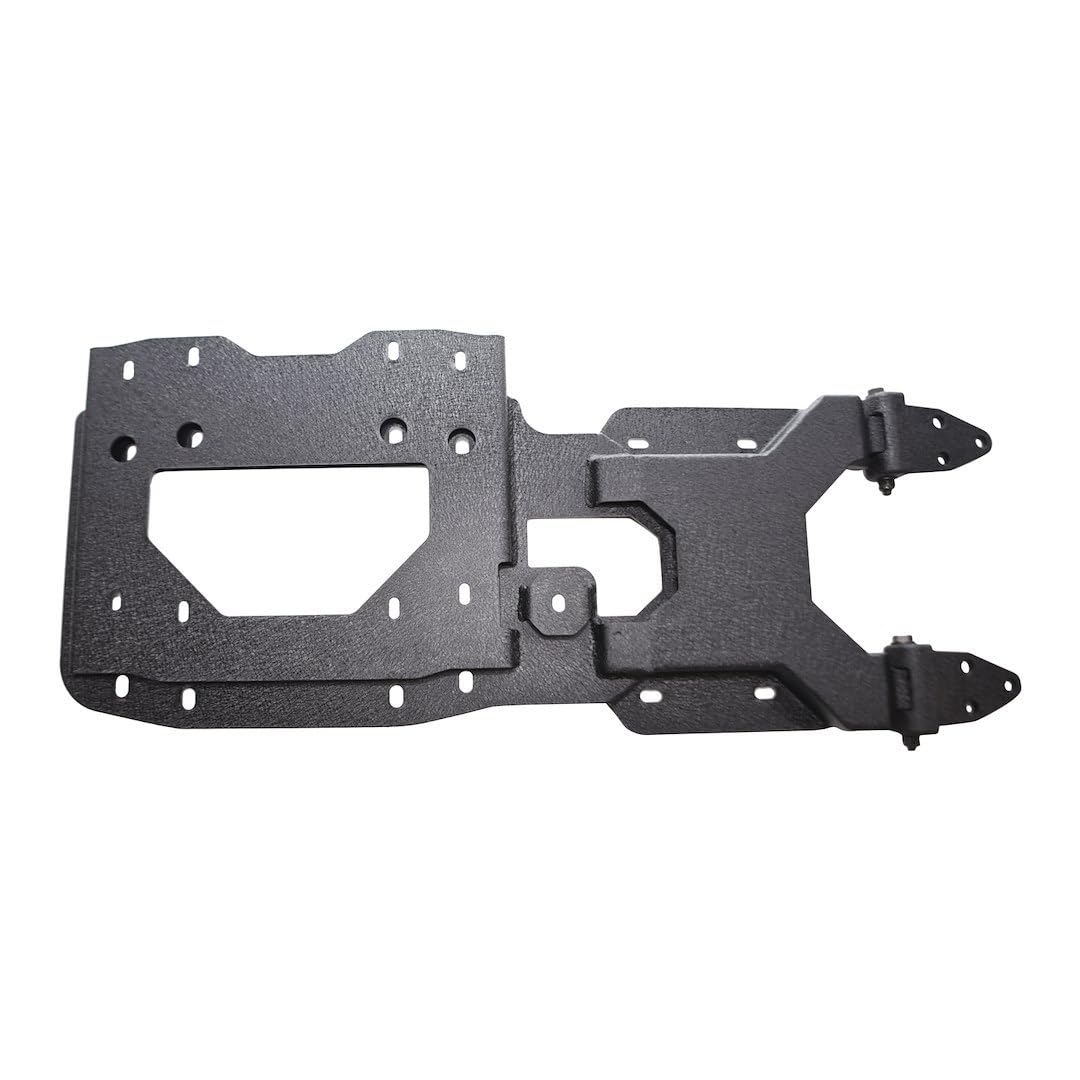 TRAILFX JL011T TrailFX Tailgate Mounted Spare Tire Carrier Fits Jeep Wrangler JL 2018-2025 Fits Up to 36 Inch Tire Black Powder Coated Steel with 3rd Brake Light Relocation Bracket TrailFX JL011T