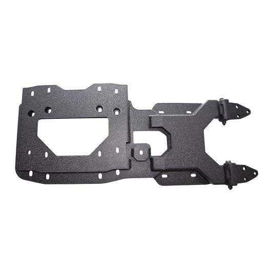 TRAILFX JL011T TrailFX Tailgate Mounted Spare Tire Carrier Fits Jeep Wrangler JL 2018-2025 Fits Up to 36 Inch Tire Black Powder Coated Steel with 3rd Brake Light Relocation Bracket TrailFX JL011T