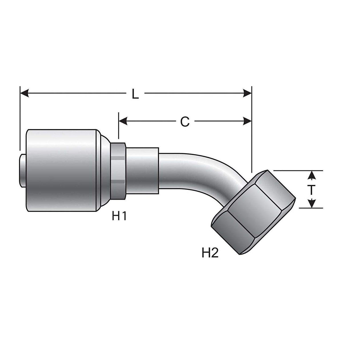 Gates G25235-0606 Female Flat-Face O-Ring Swivel