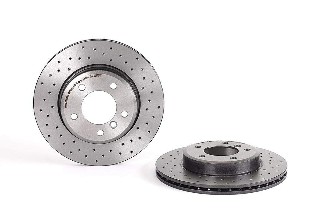 BREMBO 0977011XC02 Brembo 09.7701.1X Xtra UV Coated vented drilled Front Brake Rotor BMW/BMW (BRILLIANCE) OE# 34116855152