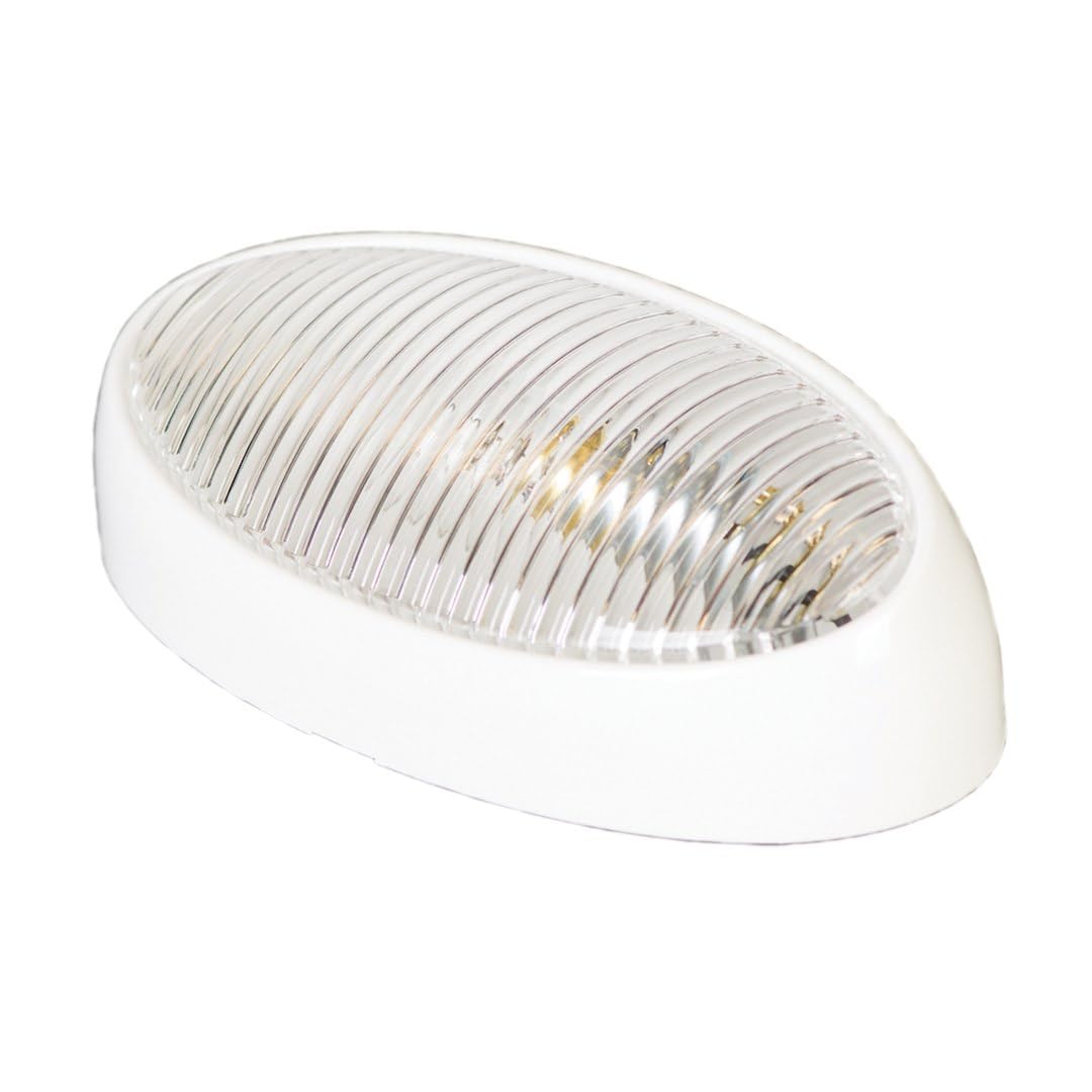 ARCON 51251 Arcon 51251 Universal Porch/Utility Light with Clear Lens and White Base