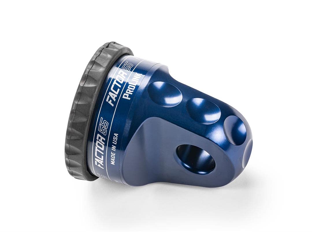 FACTOR 55 00015-02 Factor 55 00015-02 Prolink Original Shackle Mount Replaces Winch Hook with a Stronger Shackle D Ring Mount Max Load Rating 16,000 lb. Ideal for 4x4 Off Road Adventures - Blue