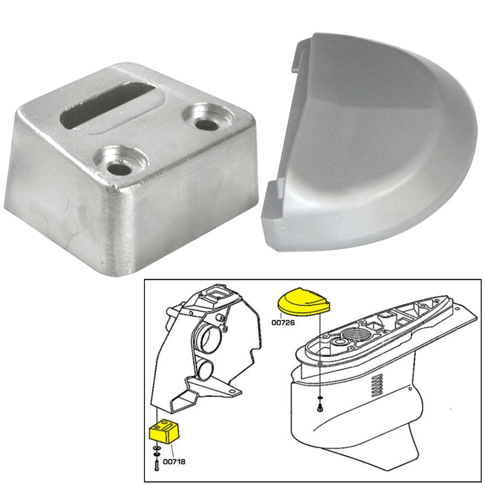 Tecnoseal 20708 Tecnoseal Anode Kit w/Hardware - Volvo SX - Zinc